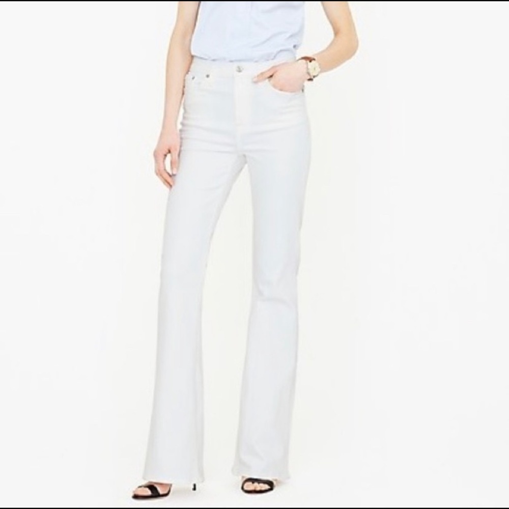 NWT White JCrew Ashbury Flare Jean